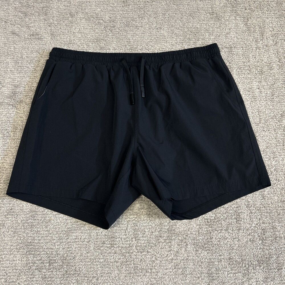 Bear Bottom Shorts Mens XXL Black 5.5" Stretch Nylon Performance Pockets Lined